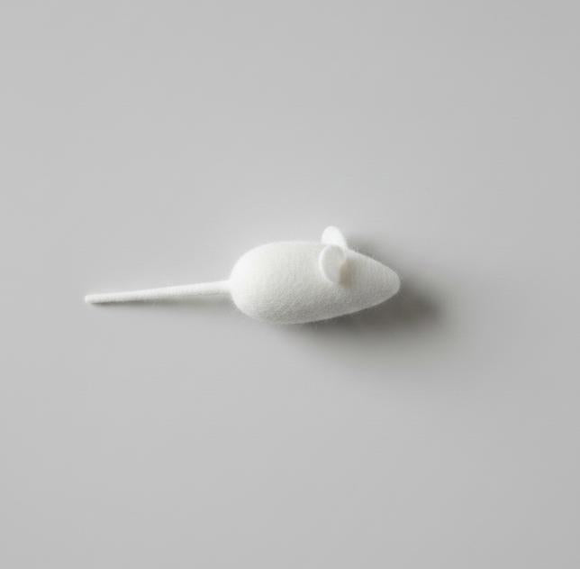 White Mouse Cat Toy